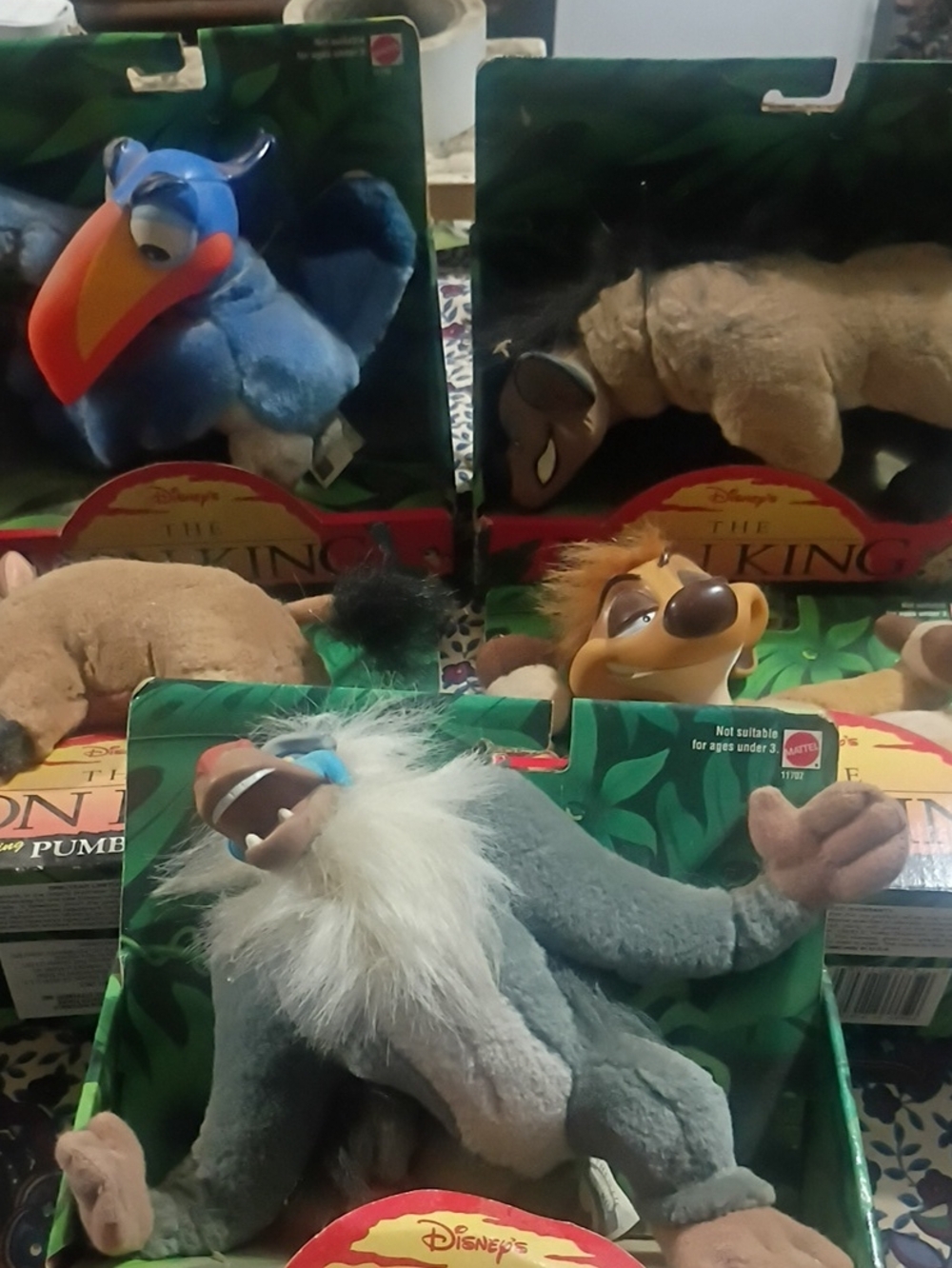 Disney Plush Set — Blue Zazu and Brown Pride Lands Characters
